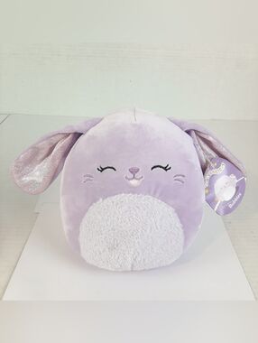 NWT Squishmallow Bubbles the Purple Easter Bunny 8" Plush